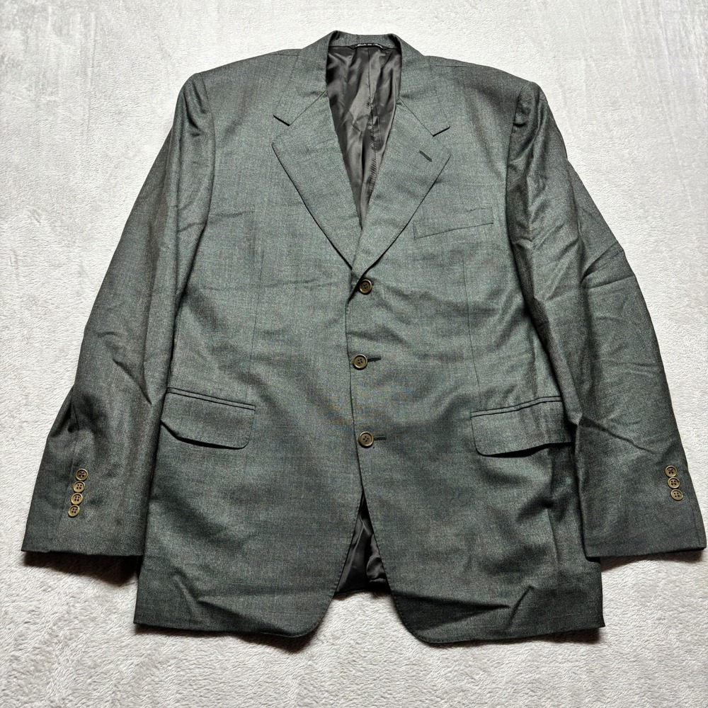 Canali Blazer Mens 52R EU 42R US Green Sportcoat Wool Made In Italy